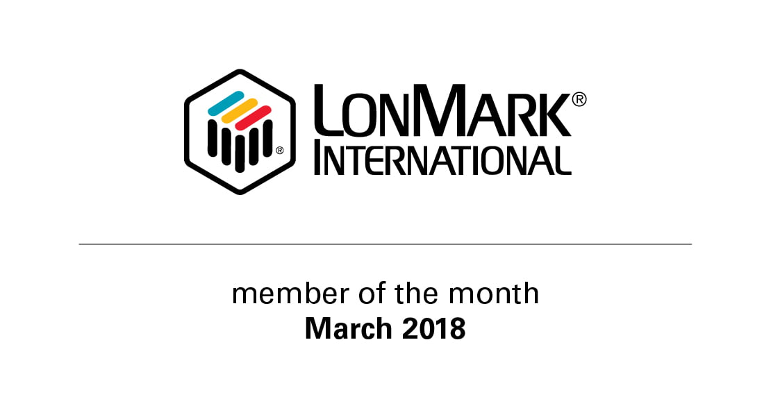 Flashnet, appointed member of the month by LonMark International in March 2018
